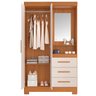 Guarda-roupa Nt 6020 Freijo com Off White - Notavel - 4