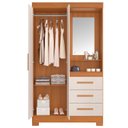 Ver imagem 4 de Guarda-roupa Nt 6020 Freijo com Off White - Notavel