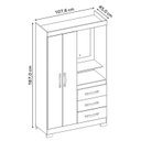 Ver imagem 6 de Guarda-roupa Nt 6020 Freijo com Off White - Notavel