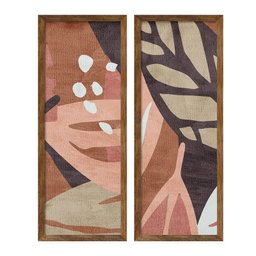 Kit 3 Quadros Decorativos Abstrato Flores Sala Quarto - 4