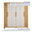 Ver imagem 4 de Guarda Roupa Casal 6 Portas 2 Gavetas 100% MDF Norten Marrom/Cinamomo/Off White
