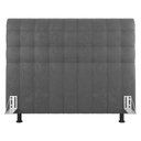 Ver imagem 2 de Cabeceira Cama Box Solteiro Dahlia 90cm Com Frame Sintético Cinza - Desk Design