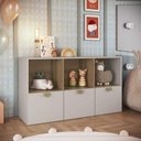 Ver imagem 1 de Cômoda Infantil 122,5cm com 3 Gavetões e 3 Ninchos Organizadores Dl1020 Lille Art In Móveis
