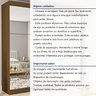 Guarda Roupa Casal Premium Isabela 205,9cm com Espelho 3 Portas 4 Gavetas Espresso Móveis     - 10