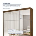 Ver imagem 3 de Guarda Roupa Casal Premium Isabela 205,9cm com Espelho 3 Portas 4 Gavetas Yescasa Marrom/Freijó