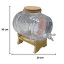 Ver imagem 4 de Barril para Cachaça Vinho Licor 5 Litros de Vidro com Suporte em Madeira