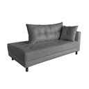 Ver imagem 2 de Recamier Charmy 1,40m Suede Cinza - Dominic Decor
