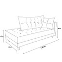 Ver imagem 4 de Recamier Charmy 1,40m Suede Cinza - Dominic Decor
