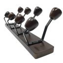 Ver imagem 1 de Cabide de madeira para parede ou porta 4 ganchos Marrom