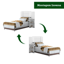 Ver imagem 4 de Cabeceira Solteiro com Mesa de Apoio 100% MDF Lívia