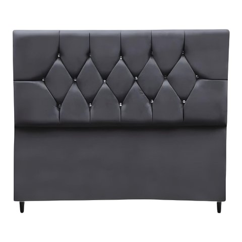 Cabeceira Estofada Cama Box Solteirão 100 cm Suede Ayla:Cinza Escuro
