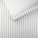 Ver imagem 2 de Papel de Parede Listras Cinza e Creme Importado com Cola Inclusa