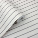 Ver imagem 6 de Papel de Parede Listras Cinza e Creme Importado com Cola Inclusa