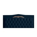 Ver imagem 1 de Cabeceira de Cama Box Painel Helena Casal 140 Cm Retro Capitonê Botão Encapados Suede Azul Marinho e