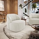 Ver mais imagens de Poltrona Decorativa Living Kaya Orgânica Bouclê Bege - Desk Design