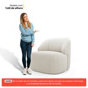 Ver imagem 5 de Poltrona Decorativa Living Kaya Orgânica Bouclê Bege - Desk Design
