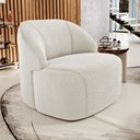 Ver imagem 2 de Poltrona Decorativa Living Kaya Orgânica Bouclê Bege - Desk Design