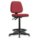 Ver imagem 1 de Cadeira Caixa Alta Giratória Estofada Work F02 Crepe Vermelho - Lyam Decor