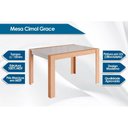 Ver imagem 3 de Conjunto: Mesa Sala Jantar Grace c/ Tampo Madeirado 90cm + 4 Cadeiras Maia Cinza/Nature/Mascavo -