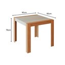 Ver imagem 4 de Conjunto: Mesa Sala Jantar Grace c/ Tampo Madeirado 90cm + 4 Cadeiras Maia Cinza/Nature/Mascavo -