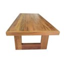 Ver imagem 3 de Mesa de Jantar Retangular Rústica em Madeira Maciça 2,5m em U Pé Vazado