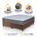 Ver imagem 4 de Conjunto Box Baú Marrom Argel Cinza Espuma D33 King 193x203x74 - King House