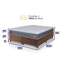 Ver imagem 3 de Conjunto Box Baú Marrom Argel Cinza Espuma D33 King 193x203x74 - King House