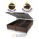Ver imagem 6 de Conjunto Box Baú Marrom Argel Cinza Espuma D33 King 193x203x74 - King House