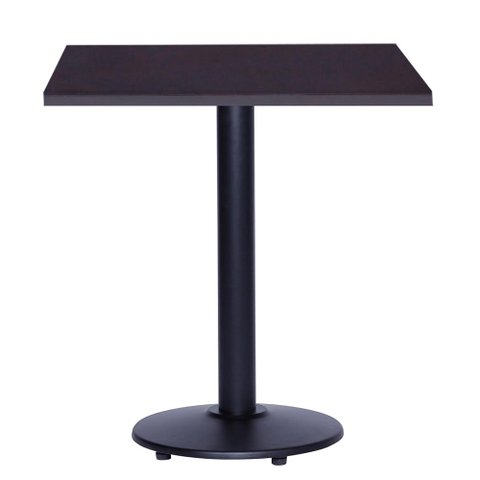 Mesa de Jantar Quadrada 60 cm Tampo Preto em MDP Base Zeta