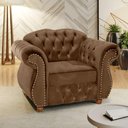 Ver imagem 6 de Poltrona Chesterfield Merlô Via Encanto Veludo Marrom