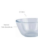 Ver imagem 4 de Saladeira de Vidro Redonda 2,5 Litros Bowl Tigela Fruteira Mesa Salada para Sua Cozinha Casa