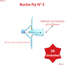 Ver imagem 5 de Bucha para Gesso Fly Nº3 (15 a 23mm) - Kit C/50
