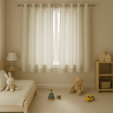Ver imagem 1 de Cortina Gaze Linho com Forro de Microfibra com Ilhós 2,80 X 1,70 Metros - Marfim