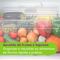 Geladeira Consul Frost Free Duplex 386 litros com Altura Flex cor  Inox  CRM44AK 110V - 12