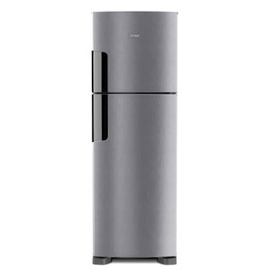 Geladeira Consul Frost Free Duplex 386 litros com Altura Flex cor  Inox  CRM44AK 110V