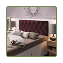 Ver imagem 1 de Cabeceira de Cama Queen Estofada Capitone Pari 1,60 X 55 Vinho Suede