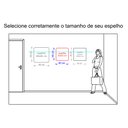 Ver imagem 4 de Espelho Multiuso Lapidado Pendurador 50x50 cm Quadrado Cantos