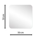 Ver imagem 3 de Espelho Multiuso Lapidado Pendurador 50x50 cm Quadrado Cantos