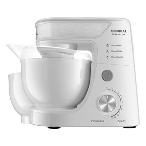 Batedeira Planetária Mondial Premium Bp-01p-w 500w Branca 220v