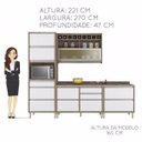 Ver imagem 5 de Cozinha Compacta com Balcão e Tampo 4 Peças Baronesa Nesher Móveis