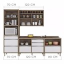 Ver imagem 4 de Cozinha Compacta com Balcão e Tampo 4 Peças Baronesa Nesher Móveis