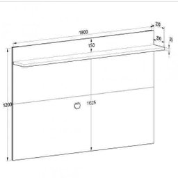 Painel para TV até 60 Polegadas 1 Prateleira Benevello - 3