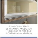 Ver imagem 5 de Armário Aéreo 1 Porta de Vidro com Nichos Adega Baronesa Nesher Móveis