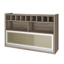 Ver imagem 2 de Armário Aéreo 1 Porta de Vidro com Nichos Adega Baronesa Nesher Móveis