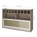 Ver imagem 4 de Armário Aéreo 1 Porta de Vidro com Nichos Adega Baronesa Nesher Móveis