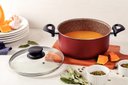 Ver imagem 5 de Caçarola Antiaderente 24 Cm 4,9 L Paris Vermelho Tramontina