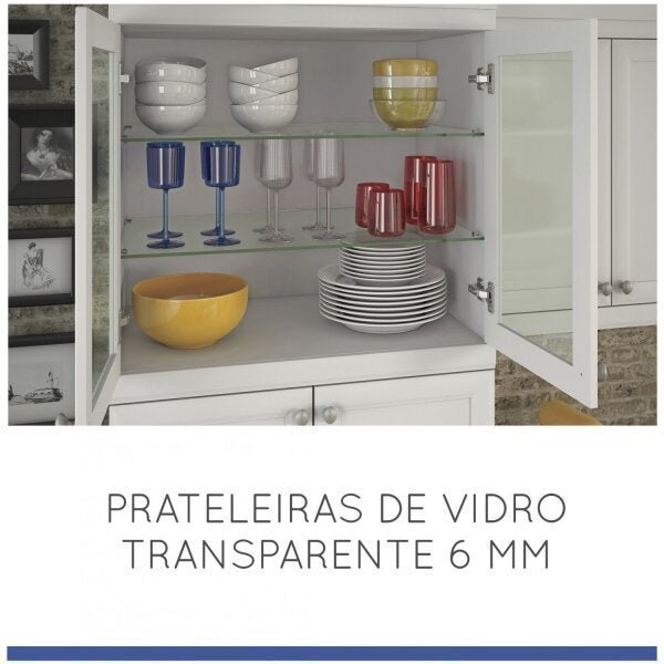 Cozinha Americana Compacta com Balcão Paneleiro e Tampo 4 Peças Nesher Móveis - 8