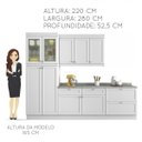 Ver imagem 4 de Cozinha Americana Compacta com Balcão Paneleiro e Tampo 4 Peças Nesher Móveis