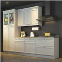 Ver imagem 2 de Cozinha Americana Compacta com Balcão Paneleiro e Tampo 4 Peças Nesher Móveis