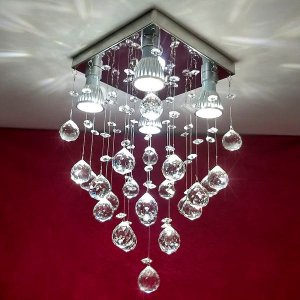 Lustre de Cristal Legítimo K9 Quadrado